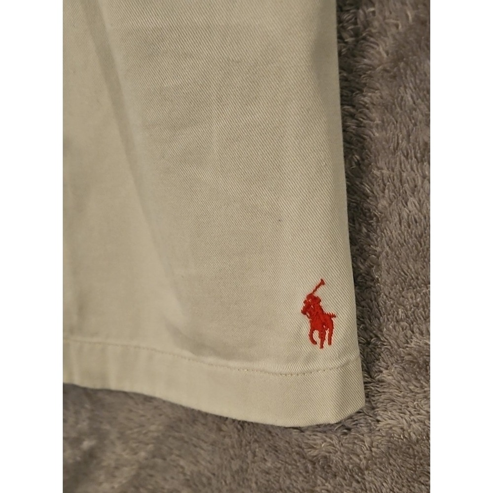 Vtg Polo Ralph Lauren Hi Rise Khaki Shorts Women 8 Cotton Twill Pleated #687 - Picture 2 of 10